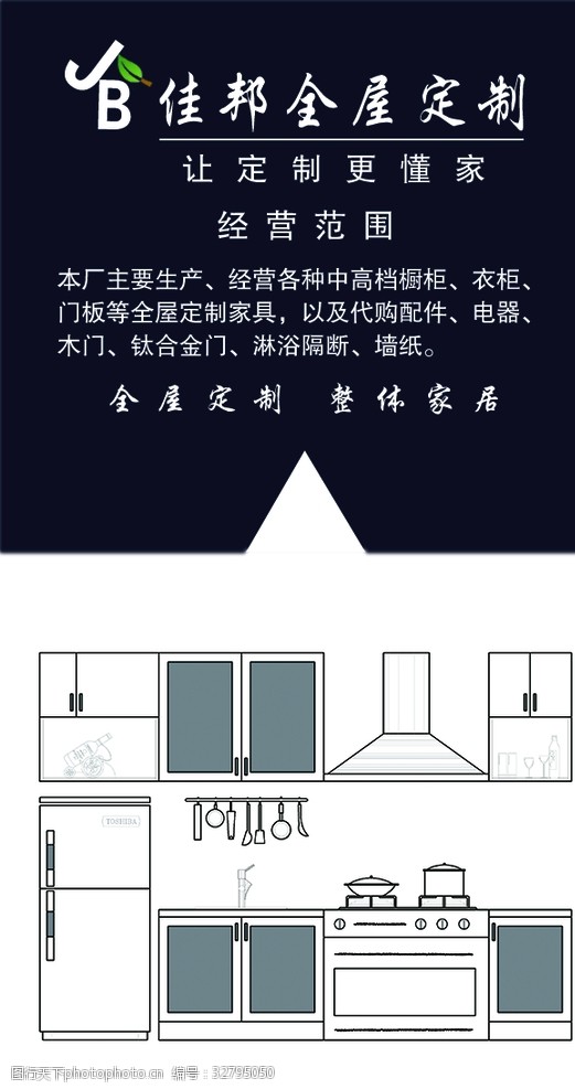 全屋定制名片图片素材